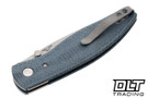 Three Rivers Manufacturing Atom 20CV - 3D Contoured - Blue Denim Micarta