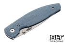 Three Rivers Manufacturing Atom 20CV - 3D Lizard Skin - Blue Denim Micarta