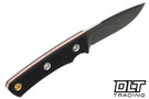 Vehement Foreman - Black Frag G-10 - Orange Liners - Black Wash Blade - Black Leather - White Stitching