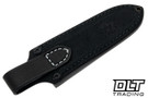 Vehement Foreman - Black Micarta - Blue Liners - Black Wash Blade - Black Leather - White Stitching