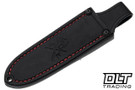 Vehement Foreman - Black Micarta - Red Liners - OG Tiger Stripe Blade - Black Leather - Red Stitching