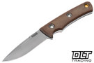 Vehement Foreman - Natural Micarta - Black Liners - Satin Blade - Black Leather - White Stitching