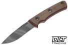Vehement Foreman - Natural Micarta - Red Liners - OG Tiger Stripe Blade - Black Leather - Red Stitching