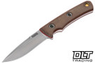 Vehement Foreman - Natural Micarta - Red Liners - Satin Blade - Black Leather - Red Stitching