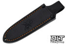Vehement Foreman - OD Micarta - Orange Liners - Mosaic Pins - Satin Blade - Black Leather - Orange Stitching
