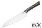Microtech 6" Utility Knife - Bead Blasted Titanium Bolster - OD Green G-10 - Stonewash Blade