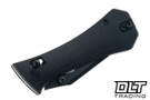 Auxiliary Manufacturing Coffin Tanto Crossbar - Black Micarta - Black 14C28N Blade