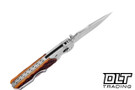 SOG Arcitech A01 - Jigged Bone - Titanium Bolster - VG-10 Blade - Abalone Thumbstud