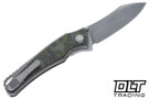 Hawk Knives Talon M390 - Titanium Handle - Forest Eye FatCarbon Overlay