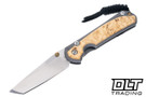 Chris Reeve Small Sebenza 31 - Tanto - Box Elder Inlay - #20