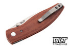 Three Rivers Manufacturing Atom Magnacut - Linerlock - 3D Smooth Contoured - Autumn Orange Micarta