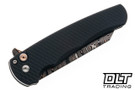 Pro-Tech Malibu Custom - Black Dragon Scale Textured Handle - Baker Forge Elite Coppermai Ripple Damascus Blade