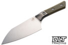 Microtech 6" Santoku - Stonewashed Blade - Bead Blasted Bolster - OD Green G-10