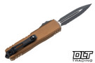 Microtech 12324-D3TA UTX-85 Gen IV D/E - Tan Handle - Black Blade