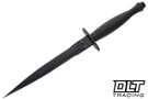 Spartan Blades Ronin F/S Dagger - Black Handle - Black MagnaCut Blade - Black Kydex