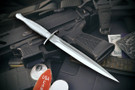 Spartan Blades Ronin F/S Dagger - Satin Handle - Satin MagnaCut Blade - Black Kydex