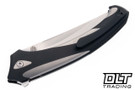 Poikilo Blade Orca S - Titanium with Blackened Ti - Pearlescent Stonewash M398 Blade