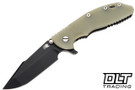 Hinderer XM-24 Harpoon Spanto S45VN - Battle Black DLC - Translucent Green G-10