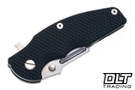 Hinderer Jurassic Frontier Clip Point MagnaCut - Working Finish Titanium - Stonewashed Blade - Black G-10