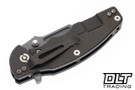 Hinderer Jurassic Frontier Clip Point MagnaCut - Battle Bronze Anodized Titanium - Working Finish Blade - Black G-10