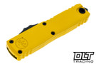 Microtech 12324-2YW UTX-85 Gen IV D/E - Yellow Handle - Black Blade