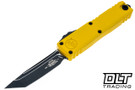 Microtech 12334-1YW UTX-85 Gen IV T/E - Yellow Handle - Black Blade