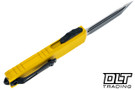 Microtech 12334-1YW UTX-85 Gen IV T/E - Yellow Handle - Black Blade