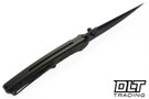 Pro-Tech Avalon - Green Knurled Handle - Black DLC MagnaCut Blade - Black Lip Pearl Button