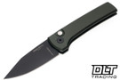 Pro-Tech Chaves Scapegoat - Green Handle - Black DLC MagnaMax Blade - Black Lip Pearl Button