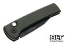 Pro-Tech Chaves Scapegoat - Green Handle - Black DLC MagnaMax Blade - Black Lip Pearl Button