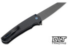 Pro-Tech Malibu Reverse Tanto - Black Dragon Scale Handle - Smoky Grey DLC MagnaCut Blade - Sapphire Blue Hardware