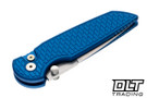 Pro-Tech TR-3 Integrity - Blue Relic Textured Handle - Stonewashed MagnaCut Blade - Mosaic Button