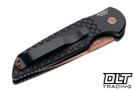 Pro-Tech TR-3 - Black Fish Scale Handle - Copper Rose PVD Blade & Hardware