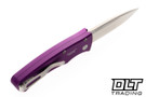Pro-Tech Duke 2 - Purple Handle - Two Tone MagnaCut Blade - White Pearl Button