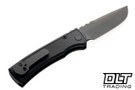 Pro-Tech Redencion Drop Point Operator - Black Key Textured Handle - Black DLC Blade