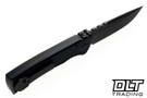 Pro-Tech Redencion Drop Point Operator - Black Key Textured Handle - Black DLC Blade