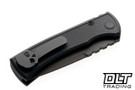 Pro-Tech Redencion Drop Point Operator - Black Key Textured Handle - Black DLC Blade