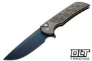 Pro-Tech Mordax - Stainless Steel Nexus Handle - Sapphire Blue MagnaCut Blade - Abalone Button