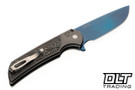 Pro-Tech Mordax - Stainless Steel Nexus Handle - Sapphire Blue MagnaCut Blade - Abalone Button