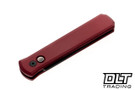 Pro-Tech Godfather - Red Handle - Black Blade - Black Lip Pearl Button