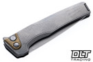 MachineWise Sonora - Brass Bolster - Stonewash Ripples Titanium - Lightwash S90V Blade #1833