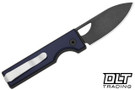 Kizer Little Ringbo - Blue Aluminum - Black Stonewash AEB-L Drop Point Blade