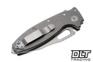 Demko Shark-A-Tac - Smooth Titanium - Stonewash MagnaCut Blade - Soft Touch