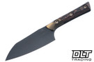 Microtech 4.2" Santoku - DLC Blade - Bronze Titanium Bolster - Livewire Carbon Fiber