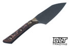 Microtech 4.2" Santoku - DLC Blade - Bronze Titanium Bolster - Livewire Carbon Fiber