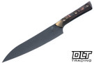 Microtech 6" Utility Knife - DLC Blade - Bronze Titanium Bolster - Livewire Carbon Fiber