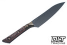 Microtech 6" Utility Knife - DLC Blade - Bronze Titanium Bolster - Livewire Carbon Fiber