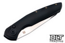 Olamic Cutlery Aura - Satin Blade - Aphotic Titanium - Bronze Accents - Bronze Nugget Backspacer #056 - 779
