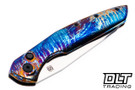 Olamic Cutlery Aura - Satin Blade - Entropic Titanium - Aphotic Nugget Backspacer - Aphotic Accents #062 - 781