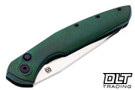 Olamic Cutlery Aura - Satin Blade - Rainforest Texwash Titanium - Purple Nugget Backspacer - Matte Purple Accents #066 - 786